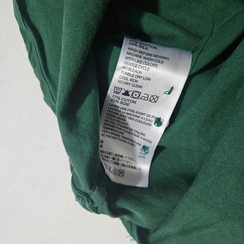 Tommy Bahama Mens Small Green Cotton Silk Blend Long Sleeve Button Down Shirt